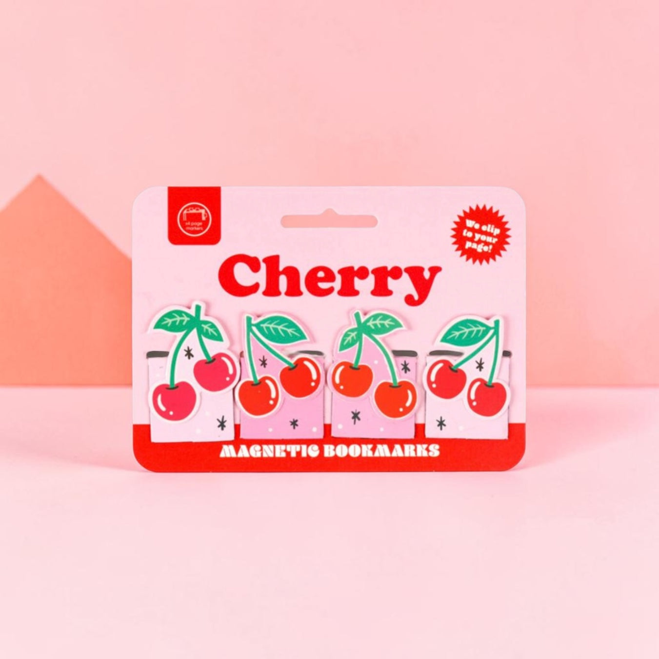 Sweet Cherry Set of 4 Magnetic Bookmarks