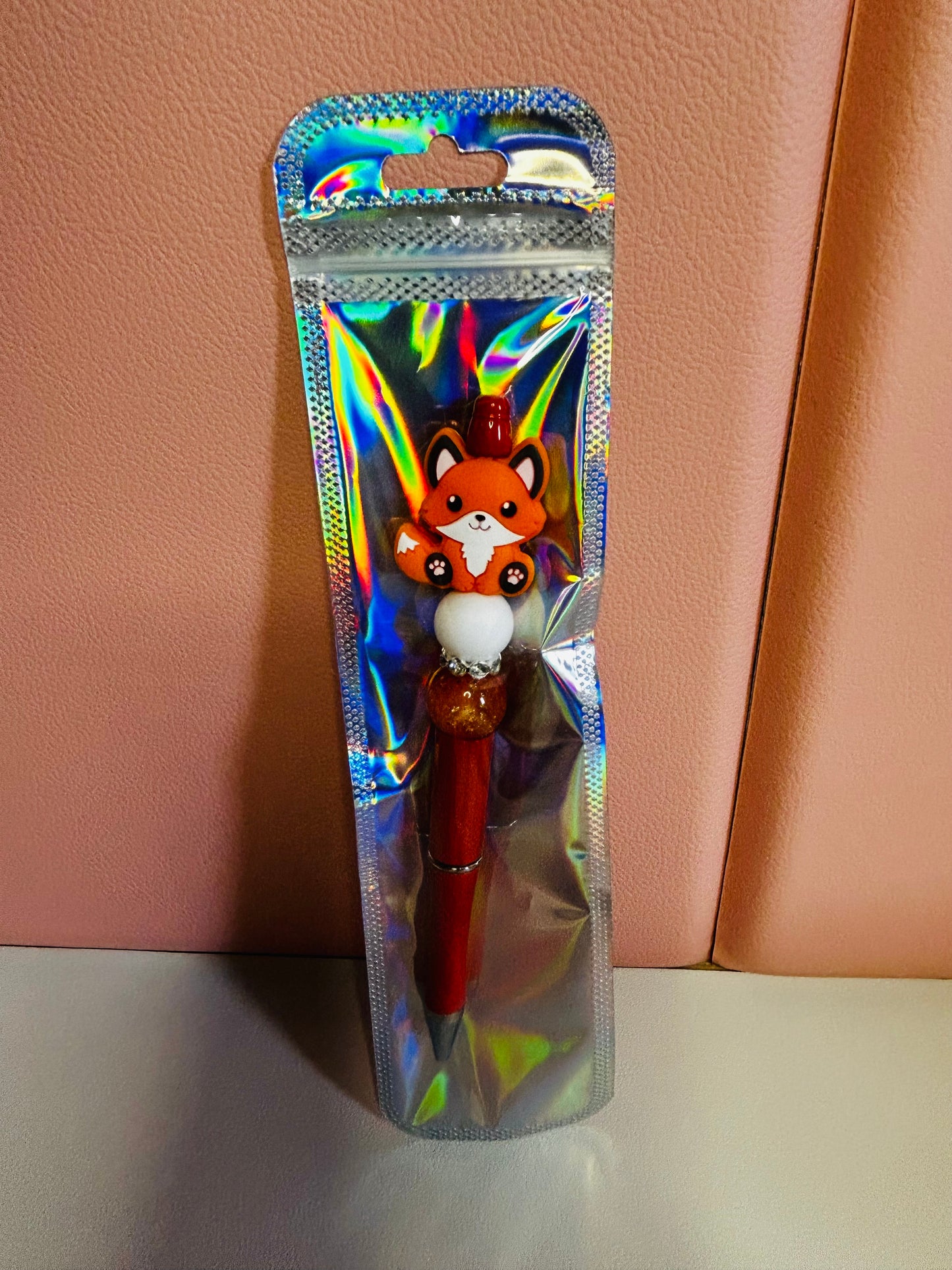 Handmade Fox Beaded Pen