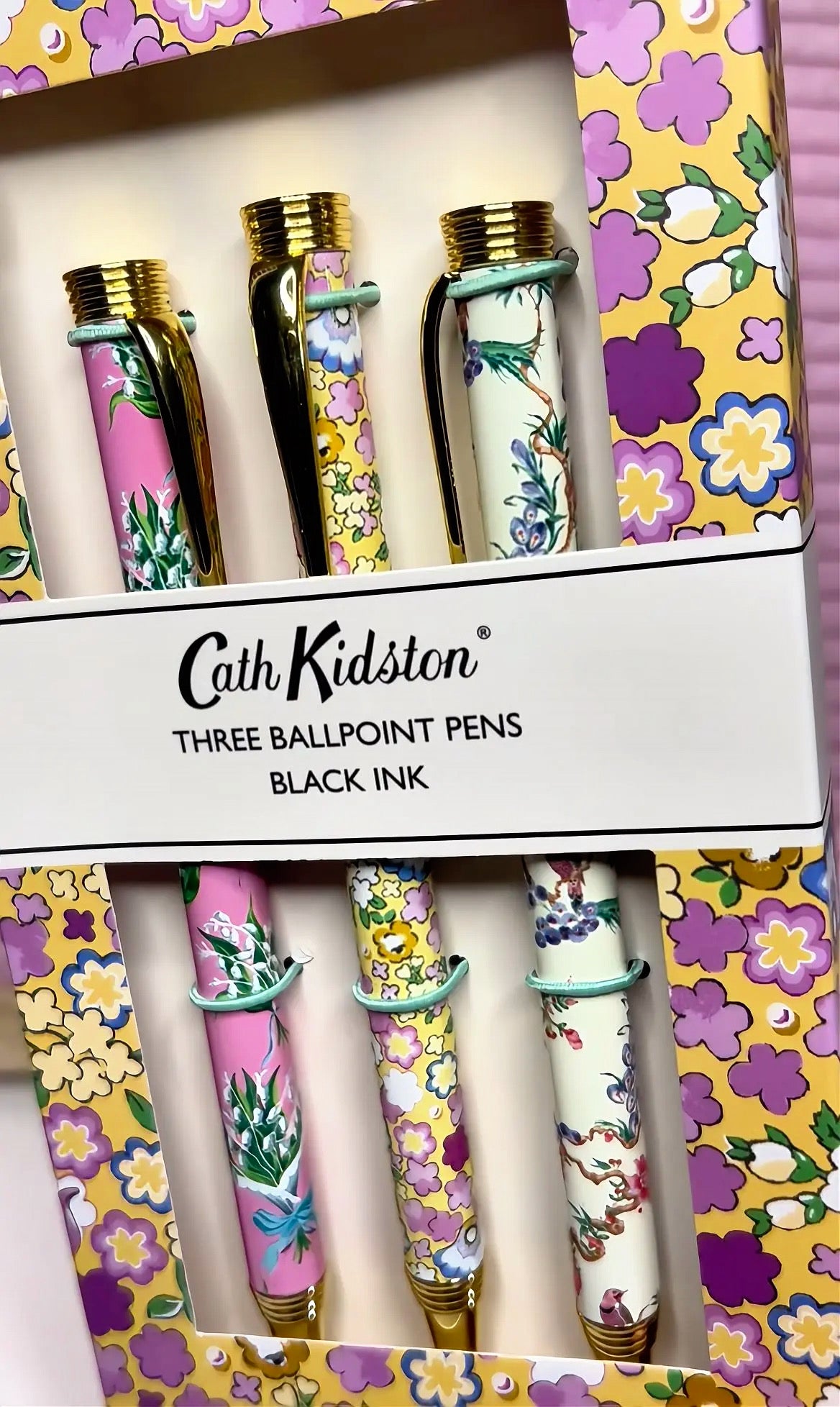 Cath Kidston Set of 3 Floral Ballpoint Pens