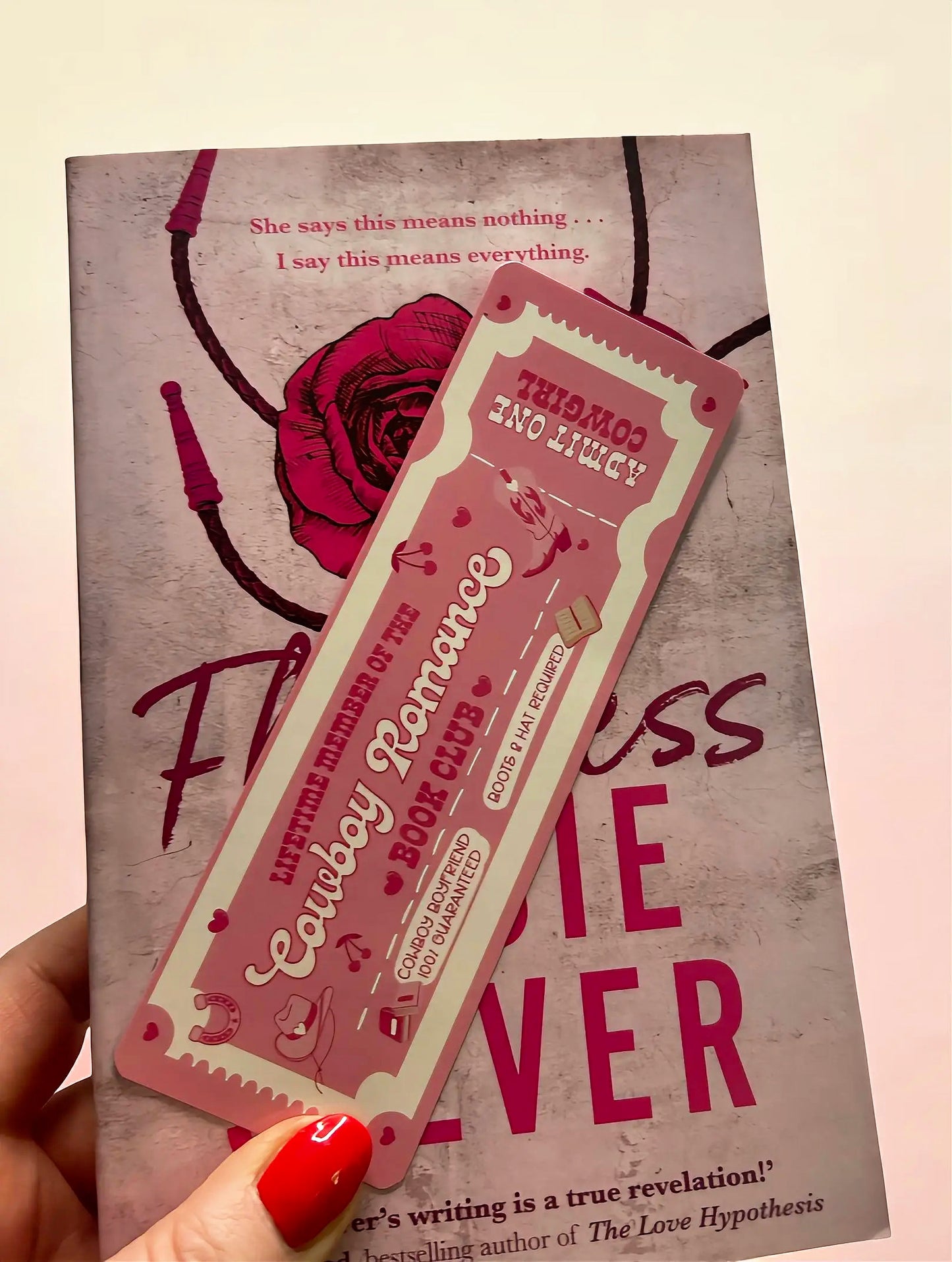 Cowboy Romance Book Club Ticket Bookmark