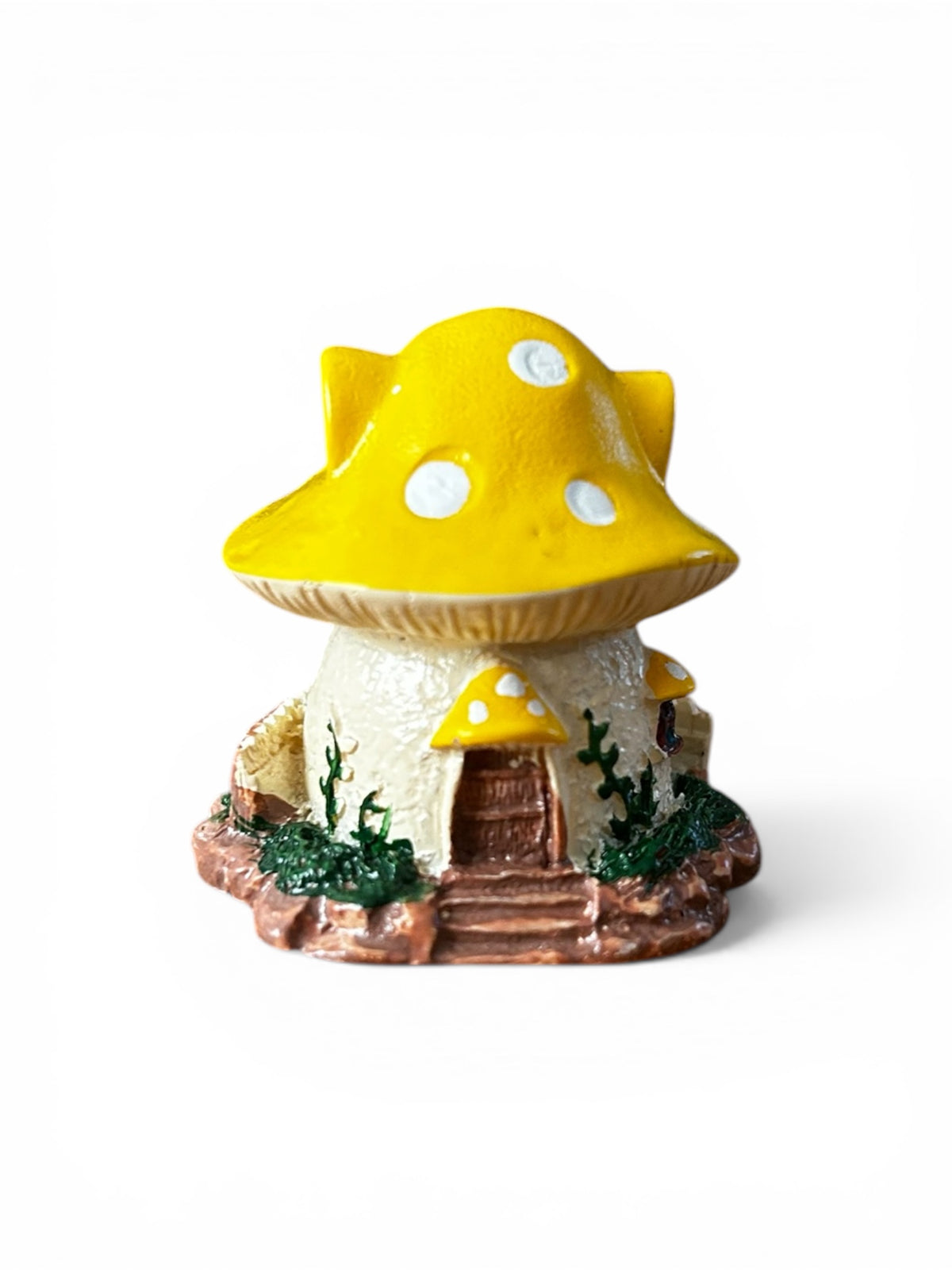Mini Resin Fairy Garden Yellow Toadstool House