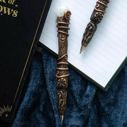 Energy Clearing Aura Quartz Crystal Resin Wand Pen