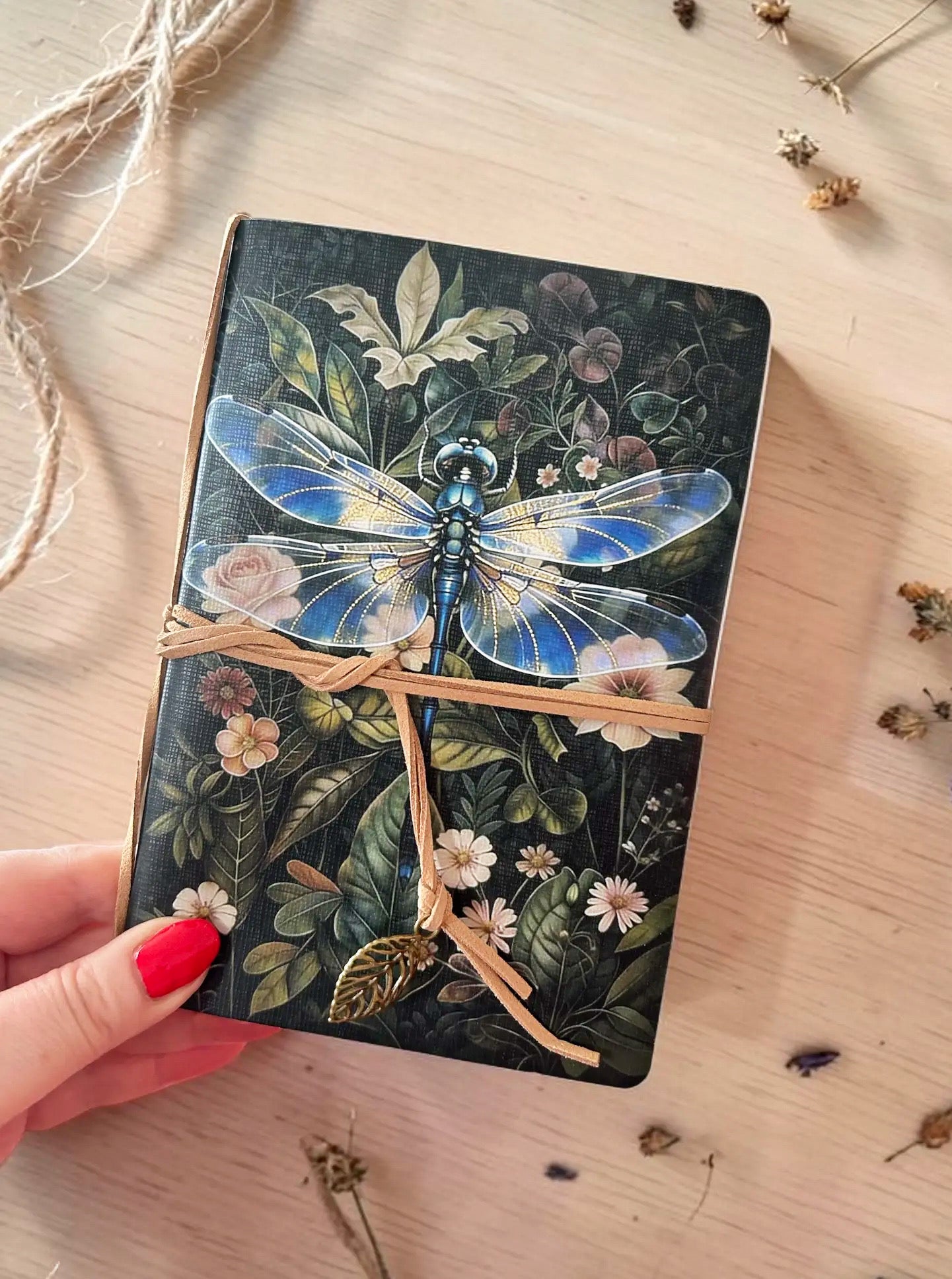 Blue Dragonfly Tie Journal Sketchbook