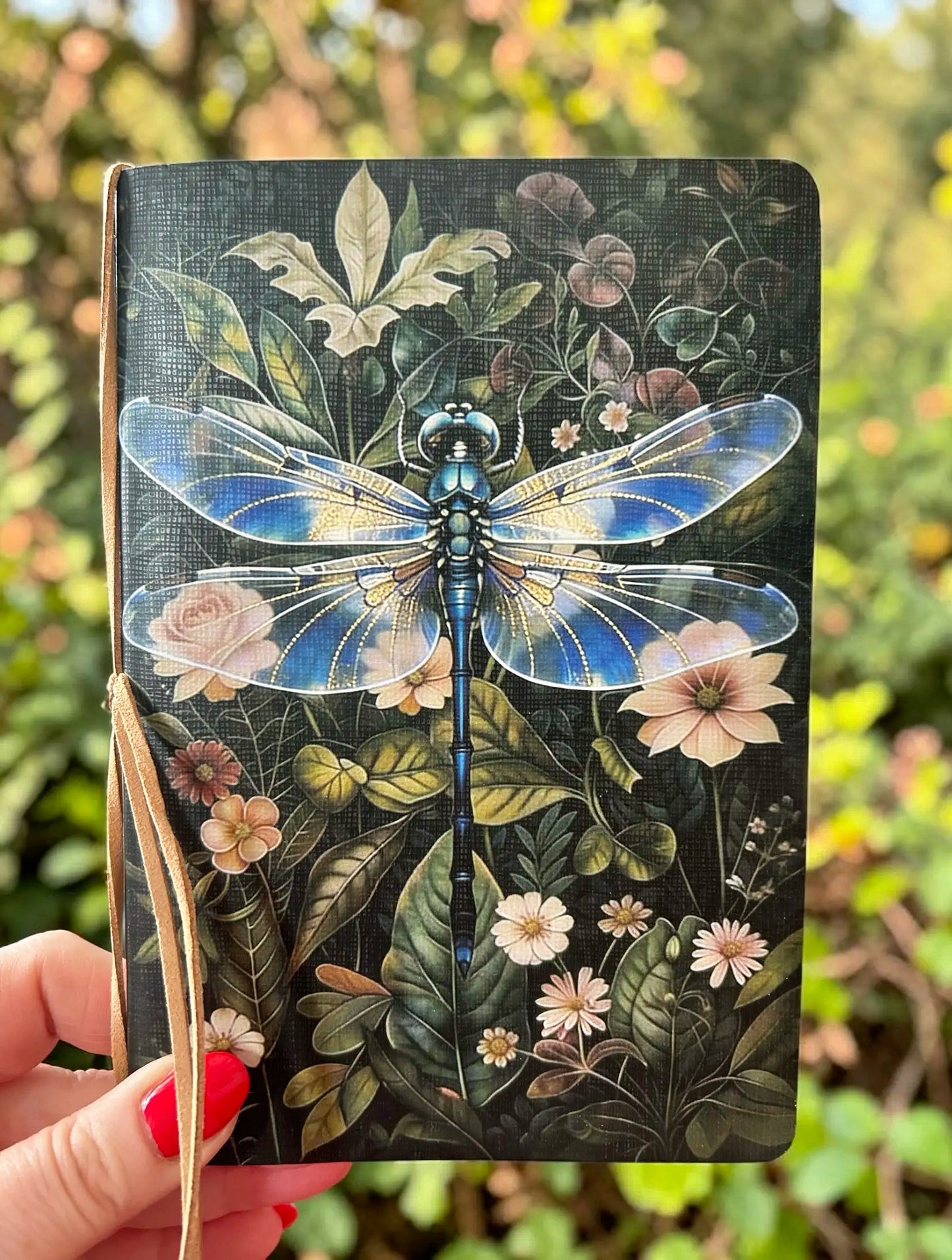 Blue Dragonfly Tie Journal Sketchbook