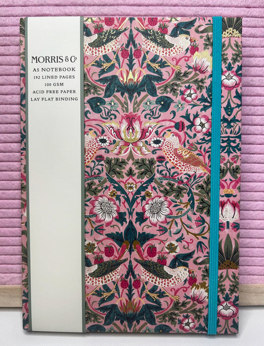 William Morris Strawberry Thief A5 Hardcover Notebook