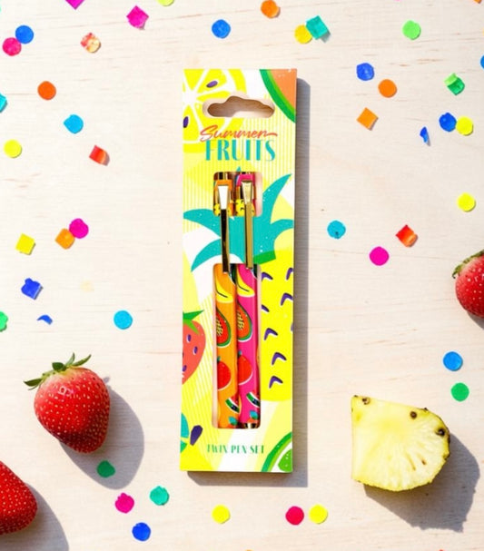 Summer Fruits Twin Pen Set