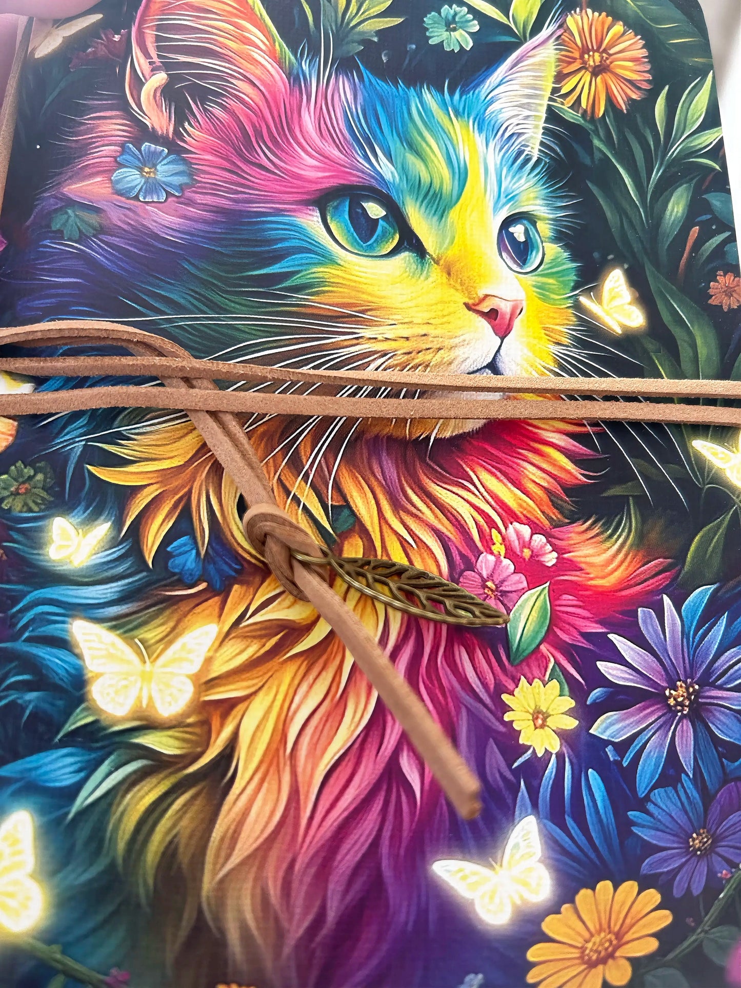 Rainbow Kitty Tie Journal Sketchbook