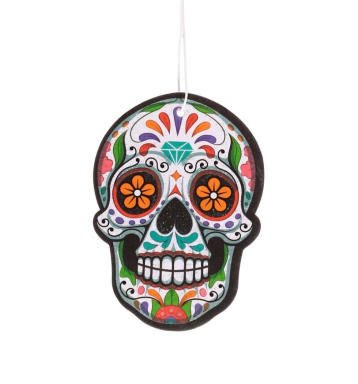 Day of the Dead Hanging Air Freshener Orange Scent