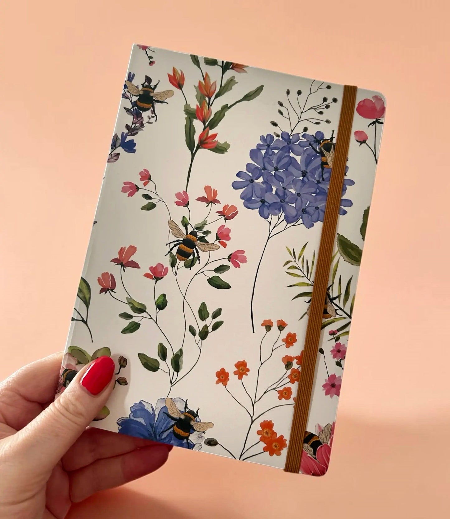Nectar Meadows Floral Bee A5 Lined Notebook