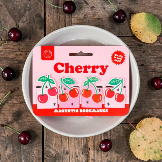 Sweet Cherry Set of 4 Magnetic Bookmarks