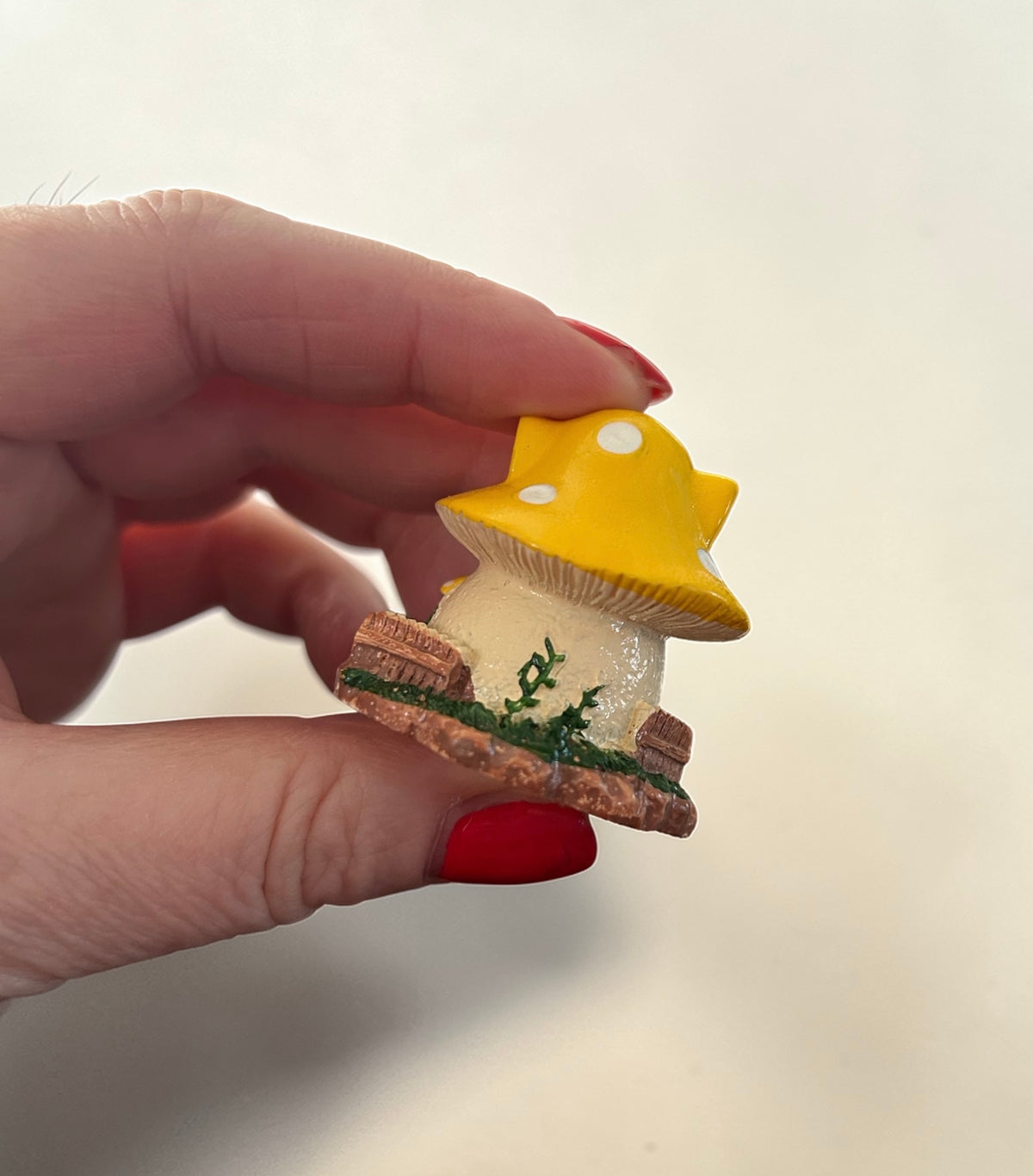 Mini Resin Fairy Garden Yellow Toadstool House