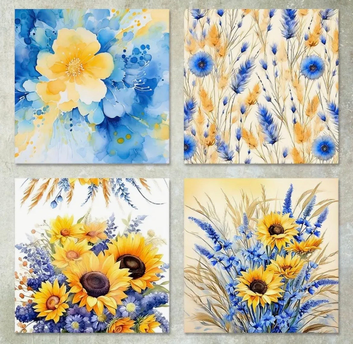 12 PCS Summer Floral Craft Papers 6x6 inch