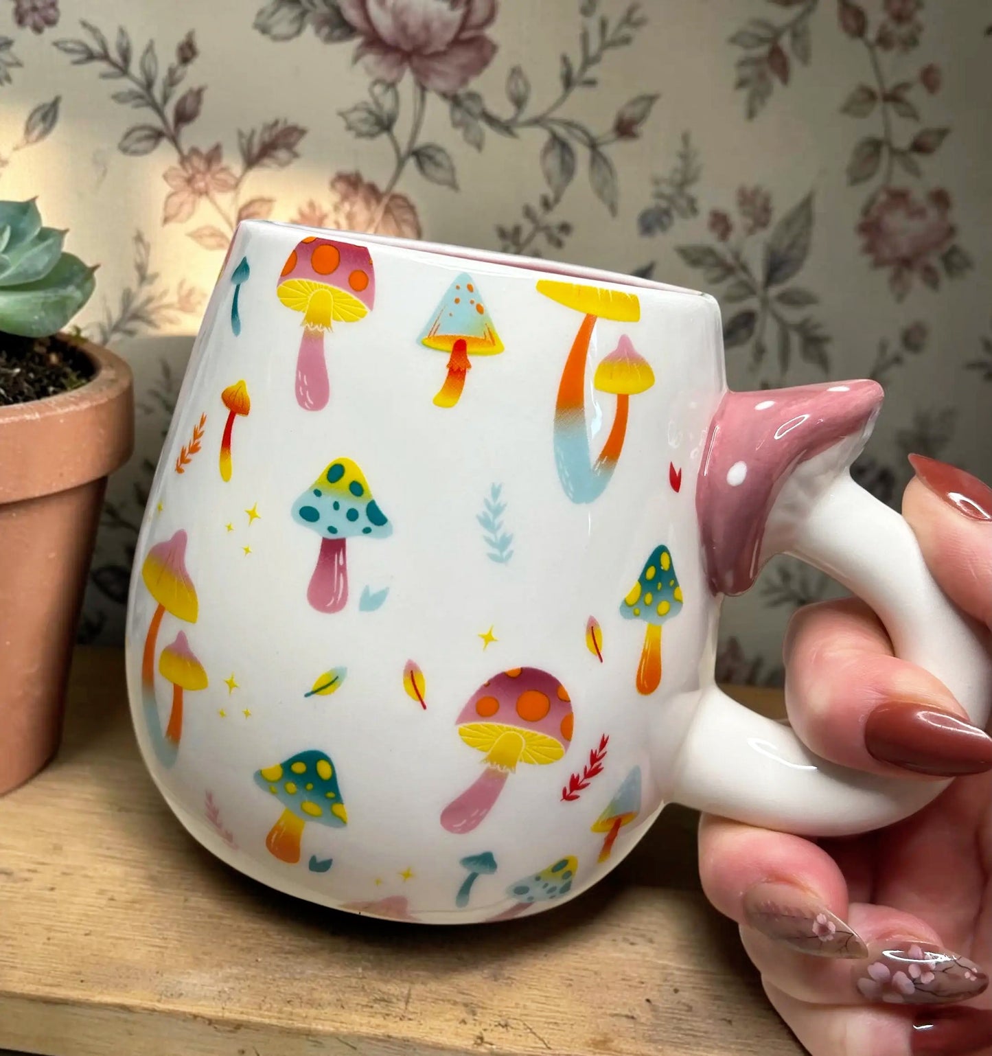 Hippie Vibes 3D Mushroom Handle Mug