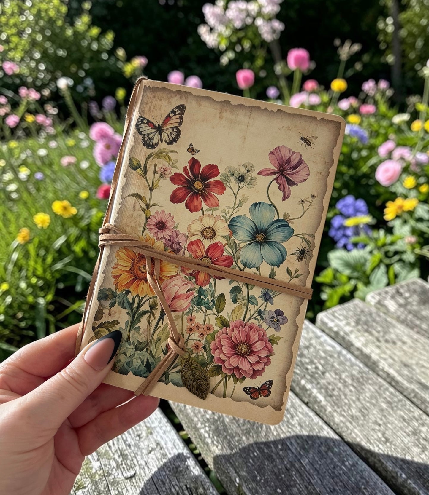 Summer Floral Tie Journal Sketchbook