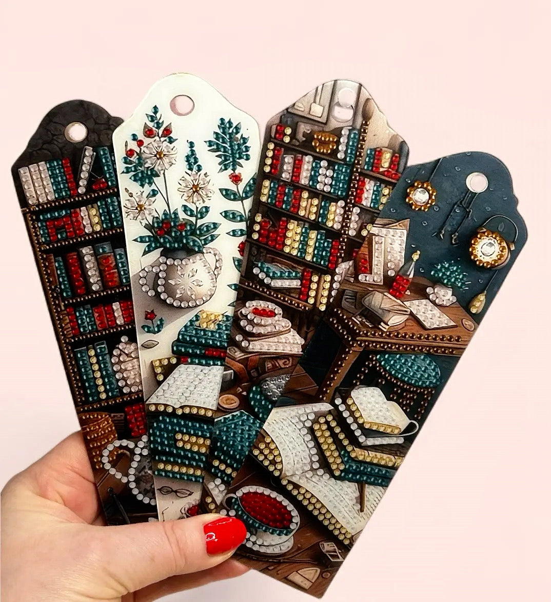 Book Lovers 4PCS Diamond Art Bookmark Making Kit