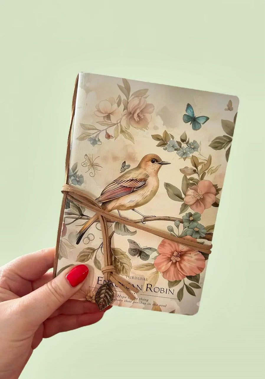 Pretty Robin Tie Journal Sketchbook