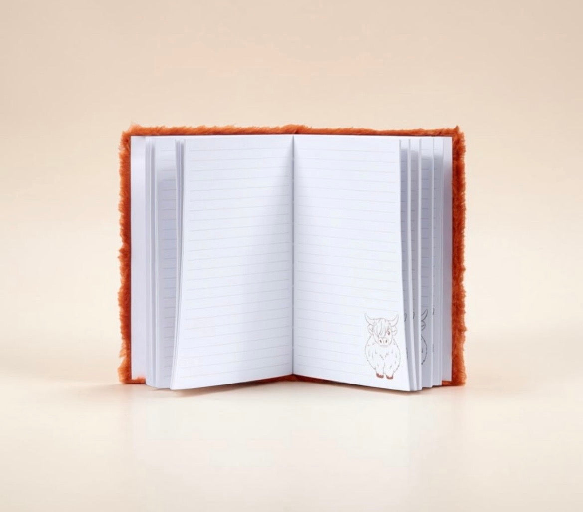 Highland Coo Plush Notebook Gift Bundle