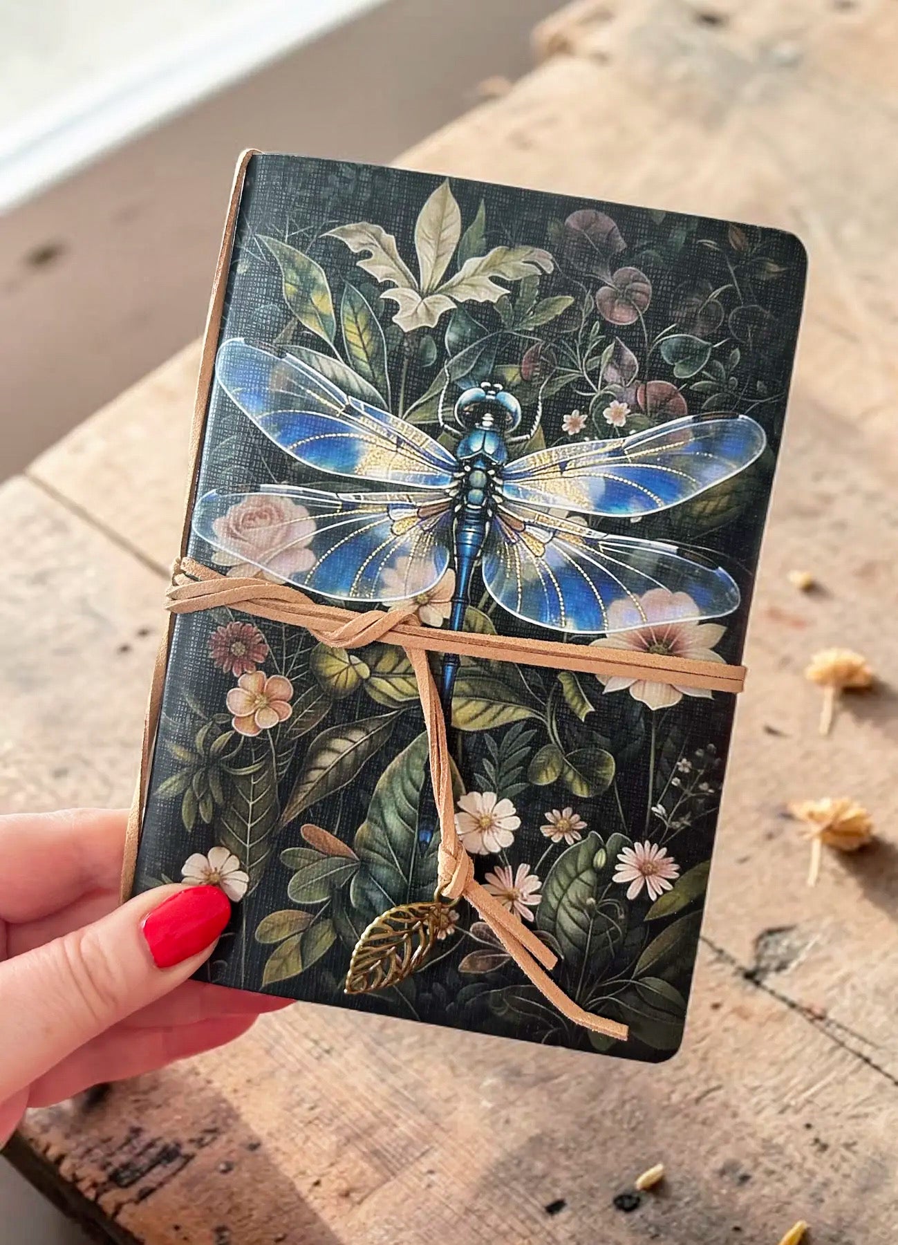 Blue Dragonfly Tie Journal Sketchbook