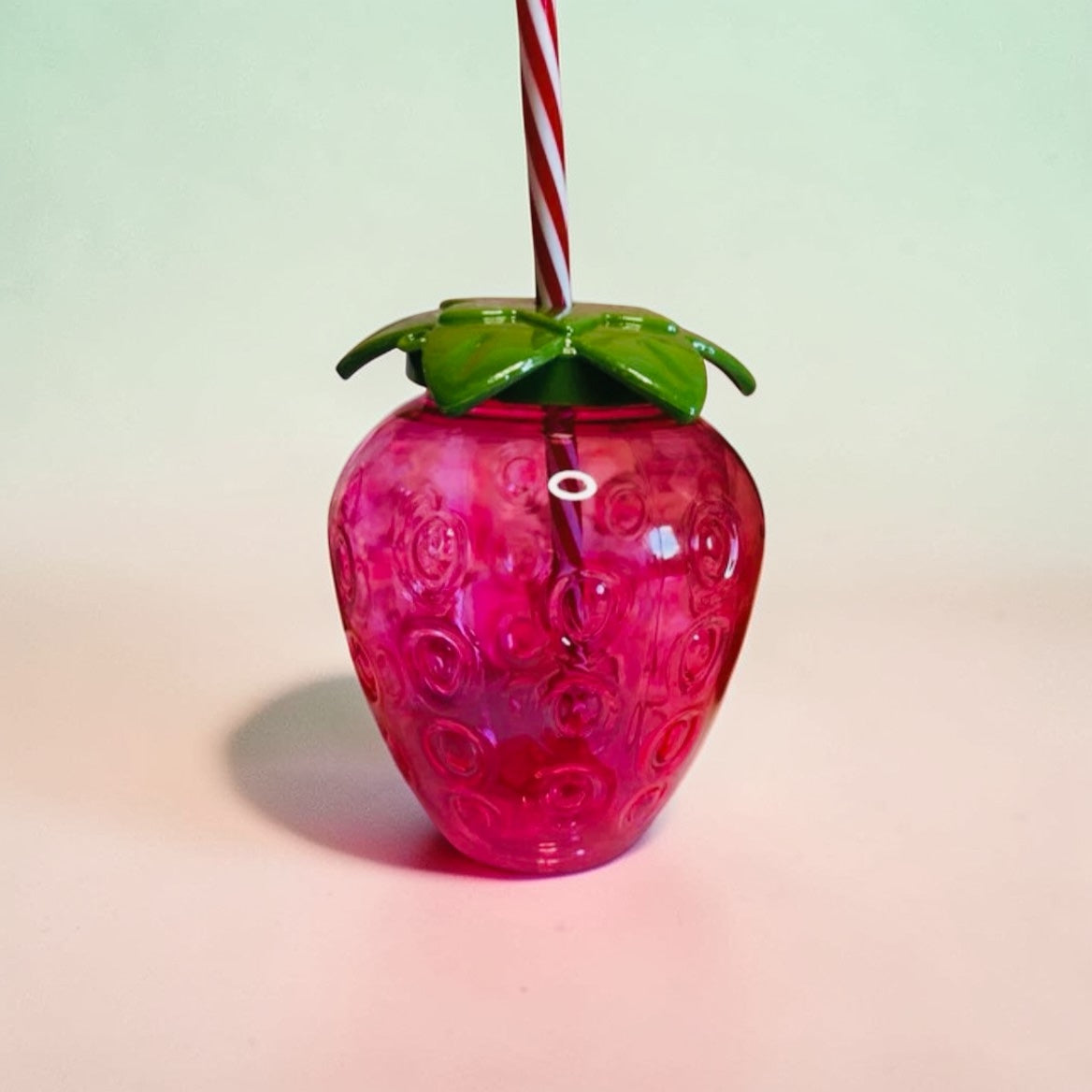 Strawberry Drinking Cup with Straw