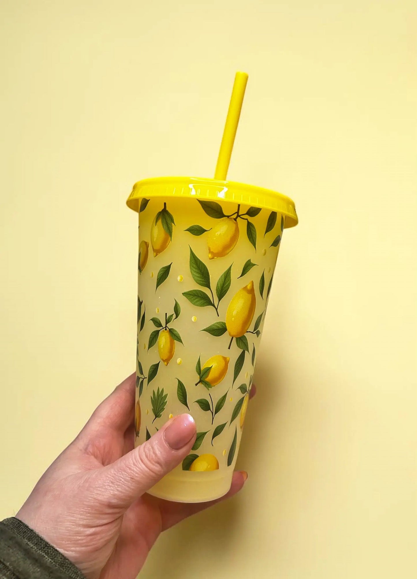 24oz Lemon Zest Yellow Cold Cup