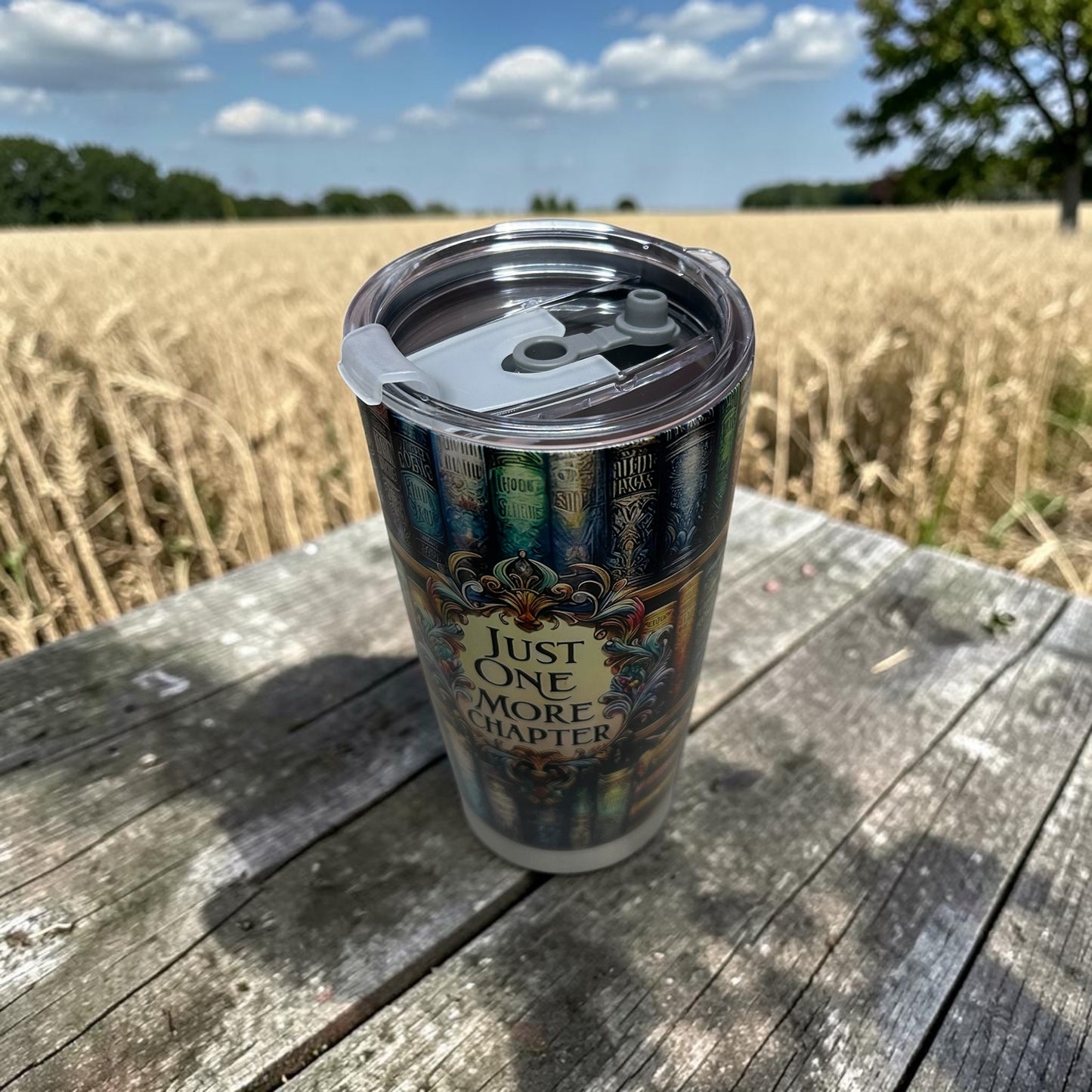 Bookish Just One More Chapter 20oz Steel Tumbler