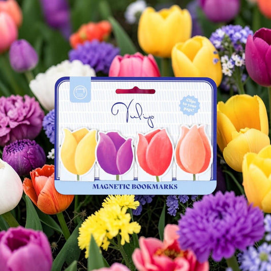Tulip Fields Set of 4 Magnetic Bookmarks