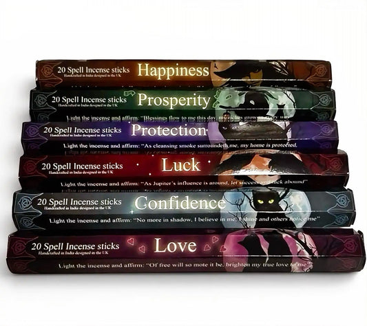Pack of 6 Spell Incense Sticks Gift Bundle