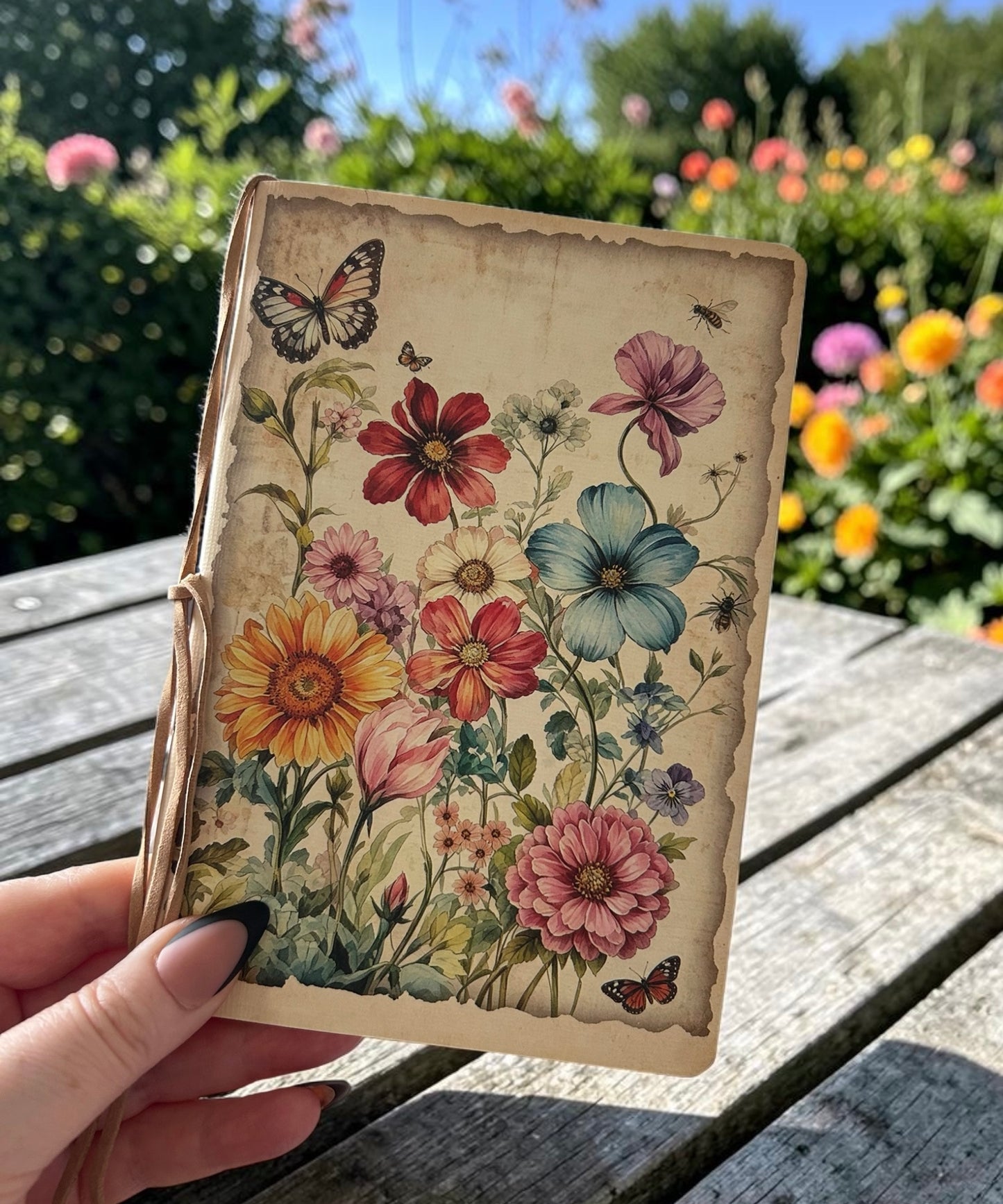 Summer Floral Tie Journal Sketchbook