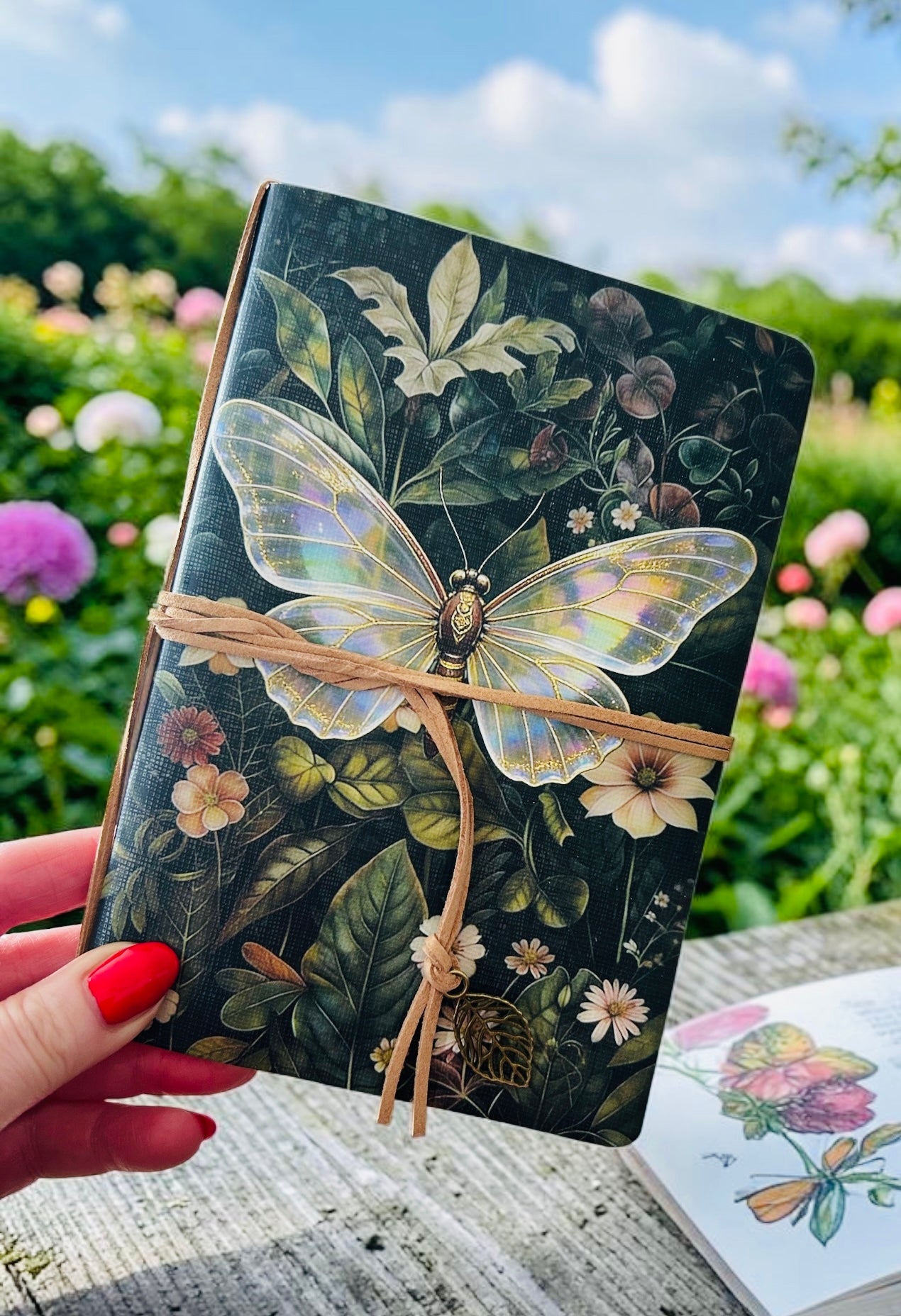Green Butterfly Tie Journal Sketchbook