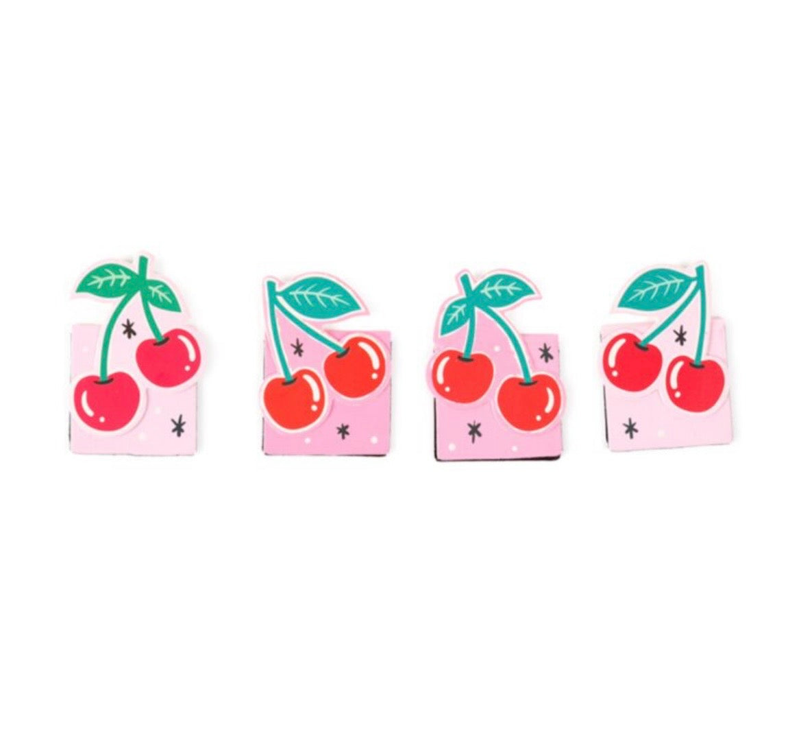 Sweet Cherry Set of 4 Magnetic Bookmarks