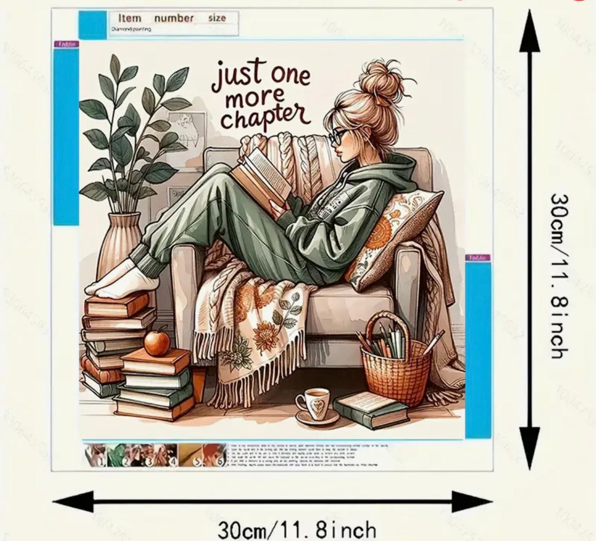 30x30cm Just One More Chapter Diamond Art Painting Kit
