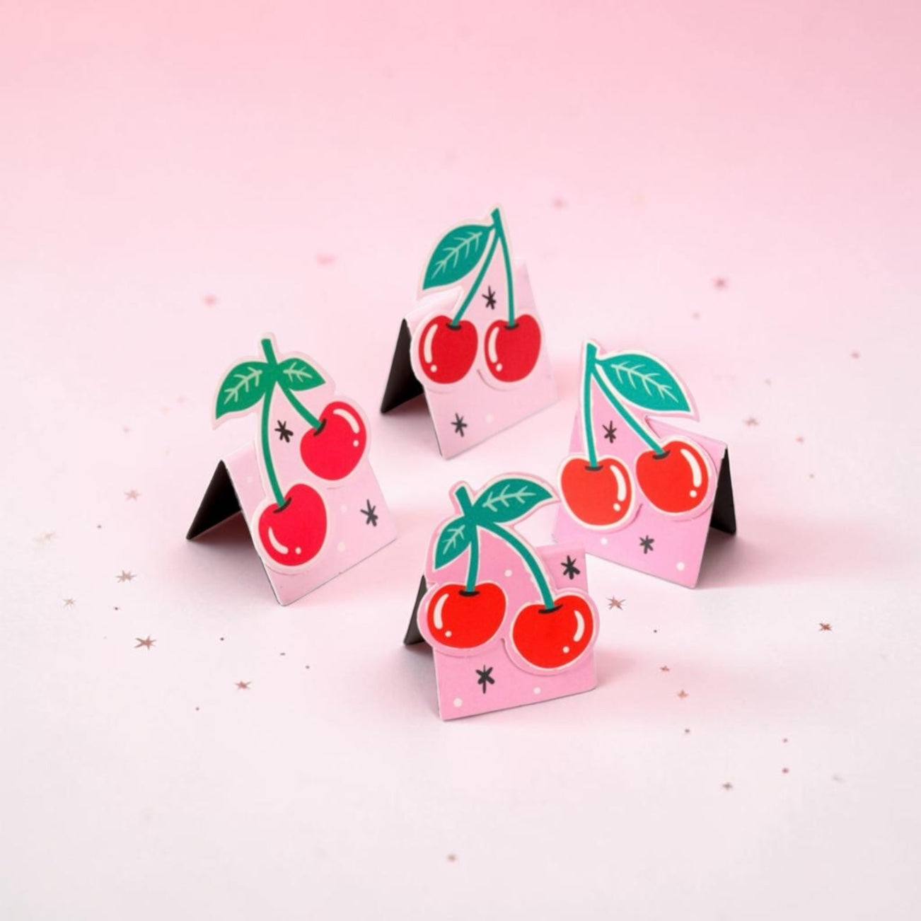Sweet Cherry Set of 4 Magnetic Bookmarks