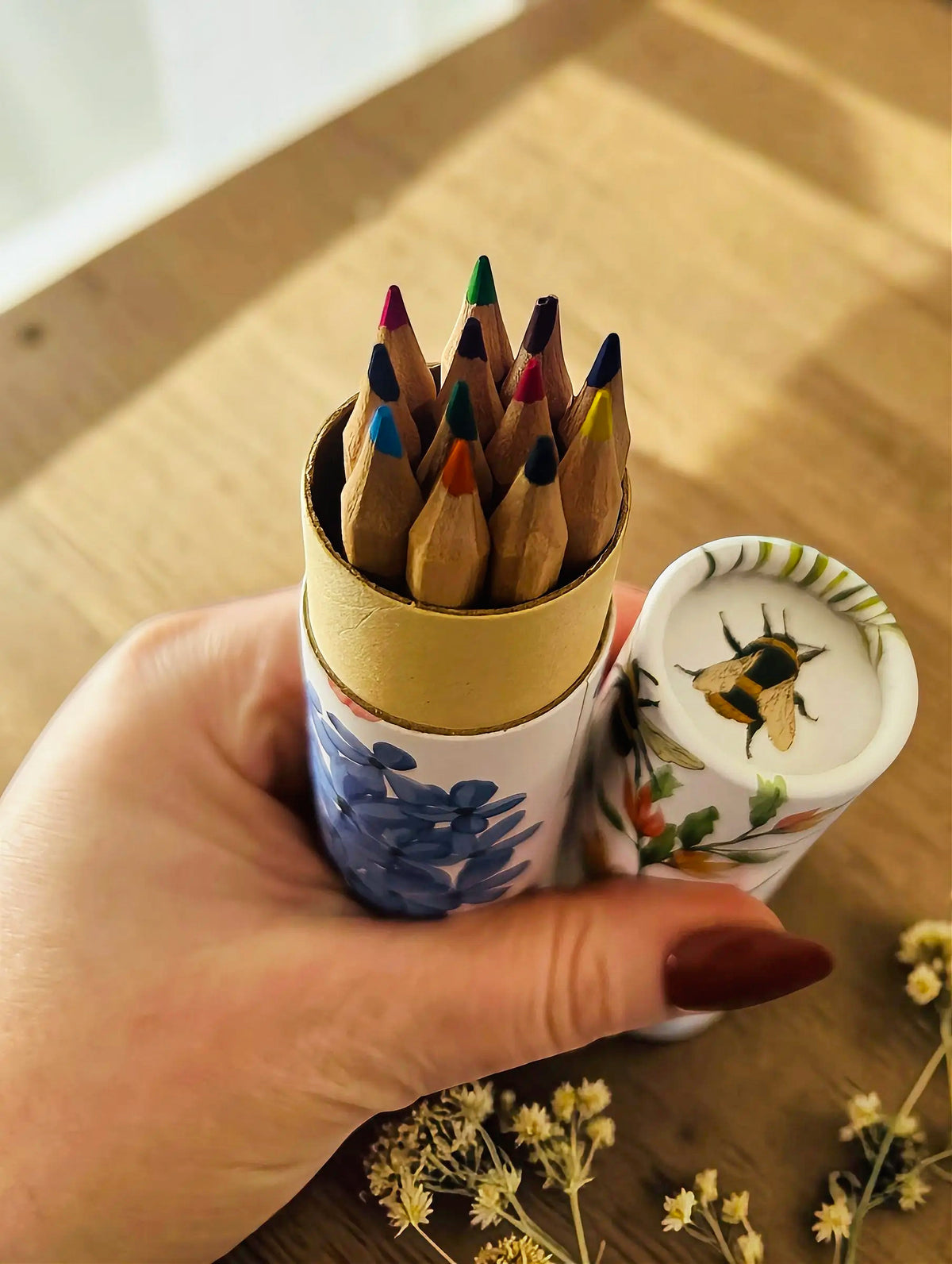Floral Bee Nectar Meadows Large Pencil Pot