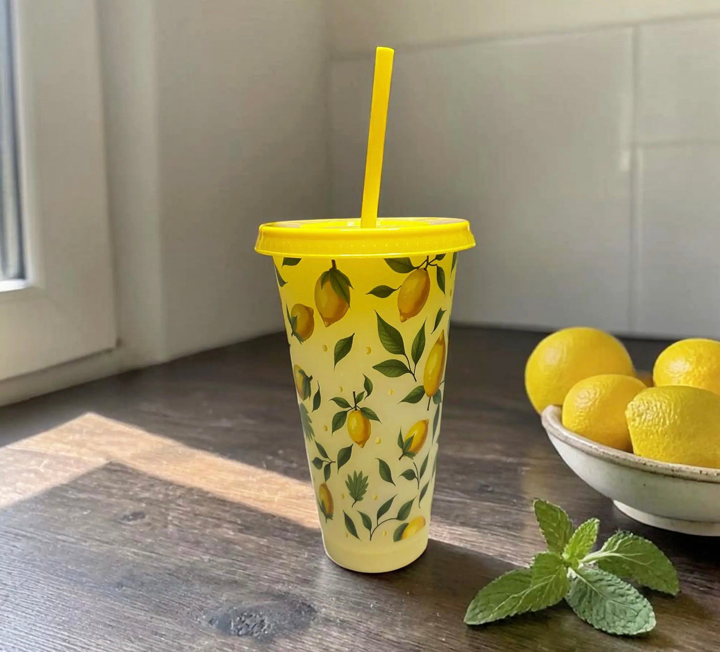 24oz Lemon Zest Yellow Cold Cup