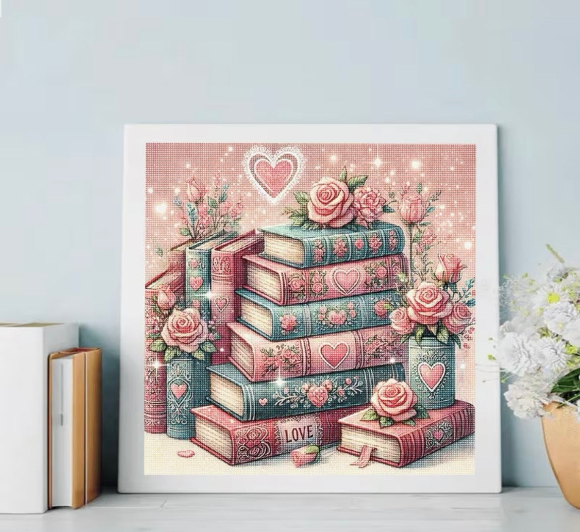 30x30cm Bookish Love Diamond Art Painting Kit