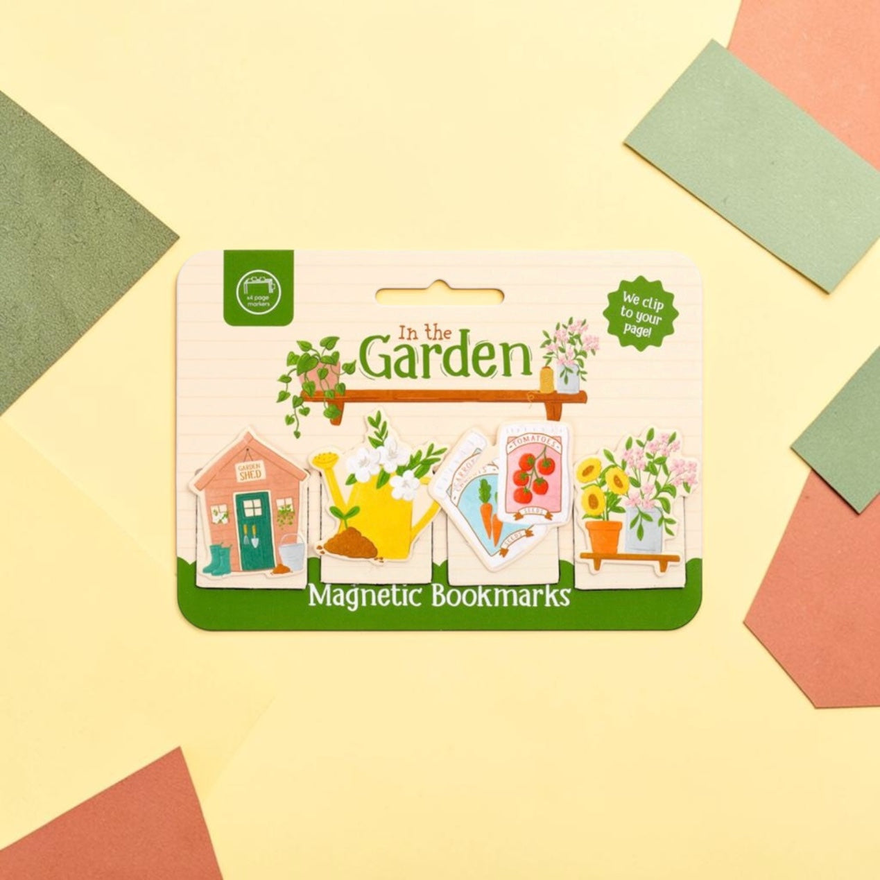 In The Garden Set of 4 Magnetic Bookmarks