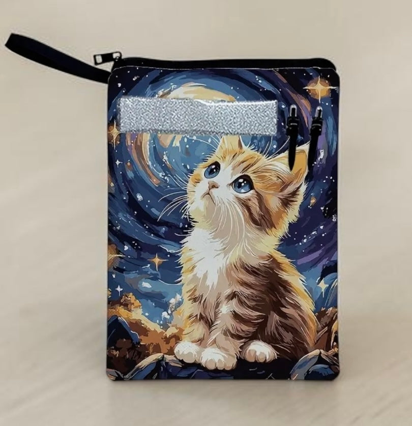 Artistic Starry Cat Book Sleeve