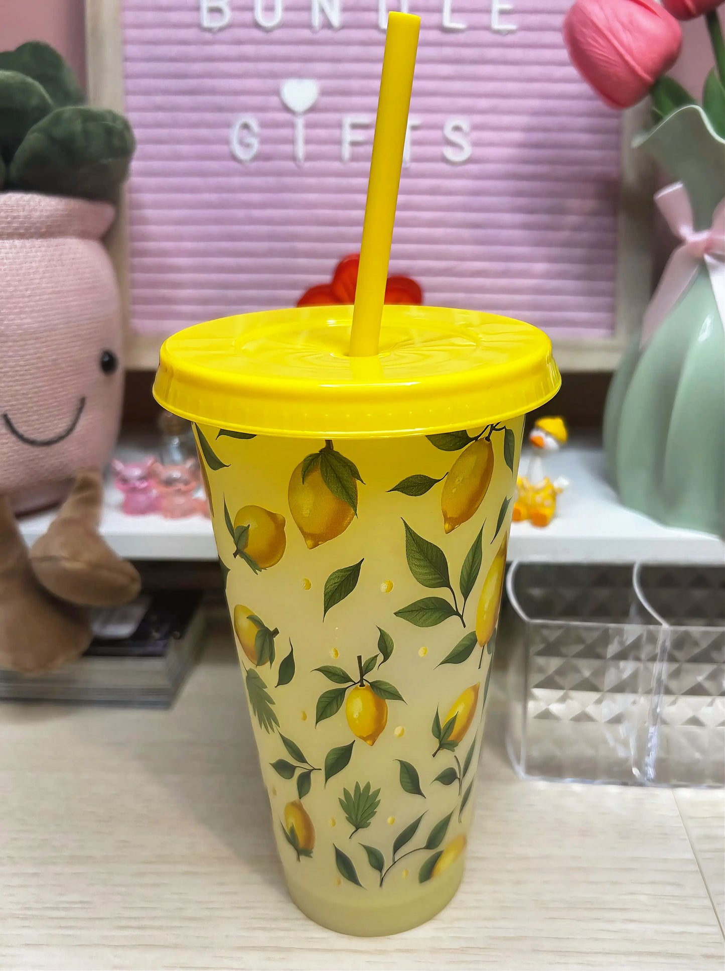 24oz Lemon Zest Yellow Cold Cup