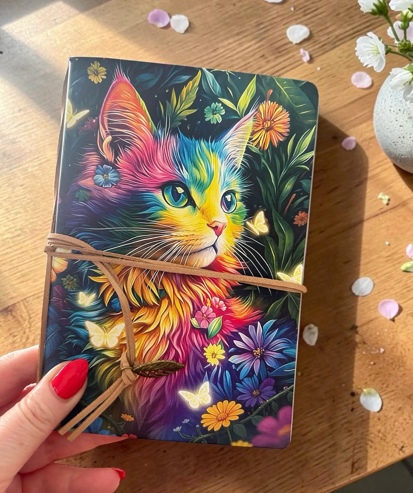 Rainbow Kitty Tie Journal Sketchbook