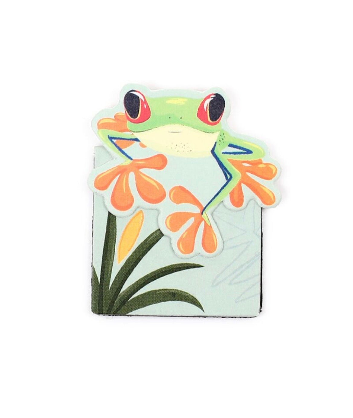 Funky Frogs Set of 4 Magnetic Bookmarks