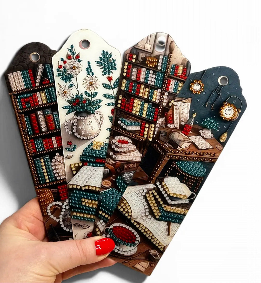 Book Lovers 4PCS Diamond Art Bookmark Making Kit