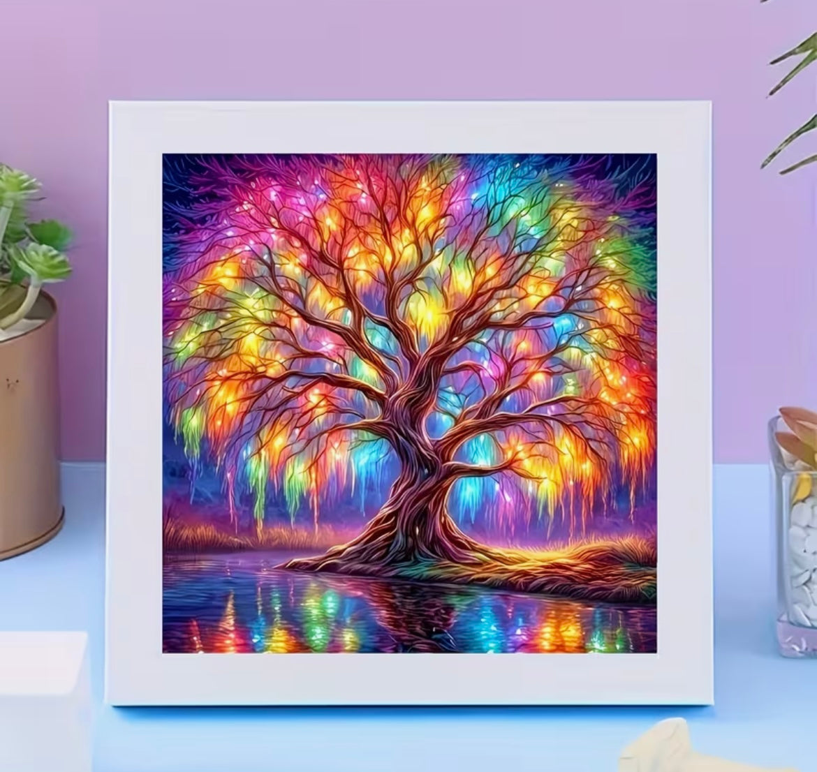 30x30cm Colourful Tree Diamond Art Painting Kit