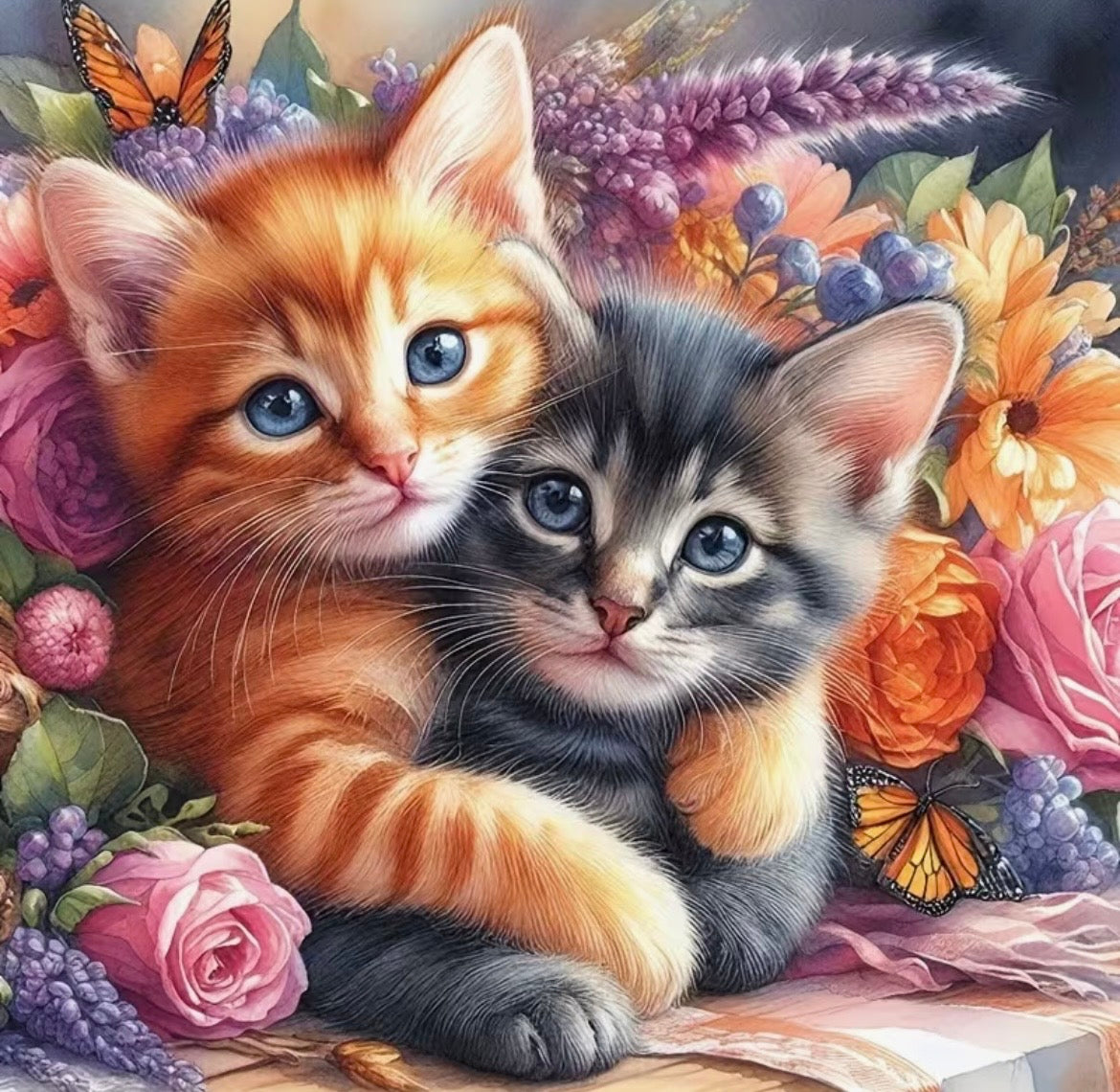30x30cm Adorable Kittens Diamond Art Painting Kit