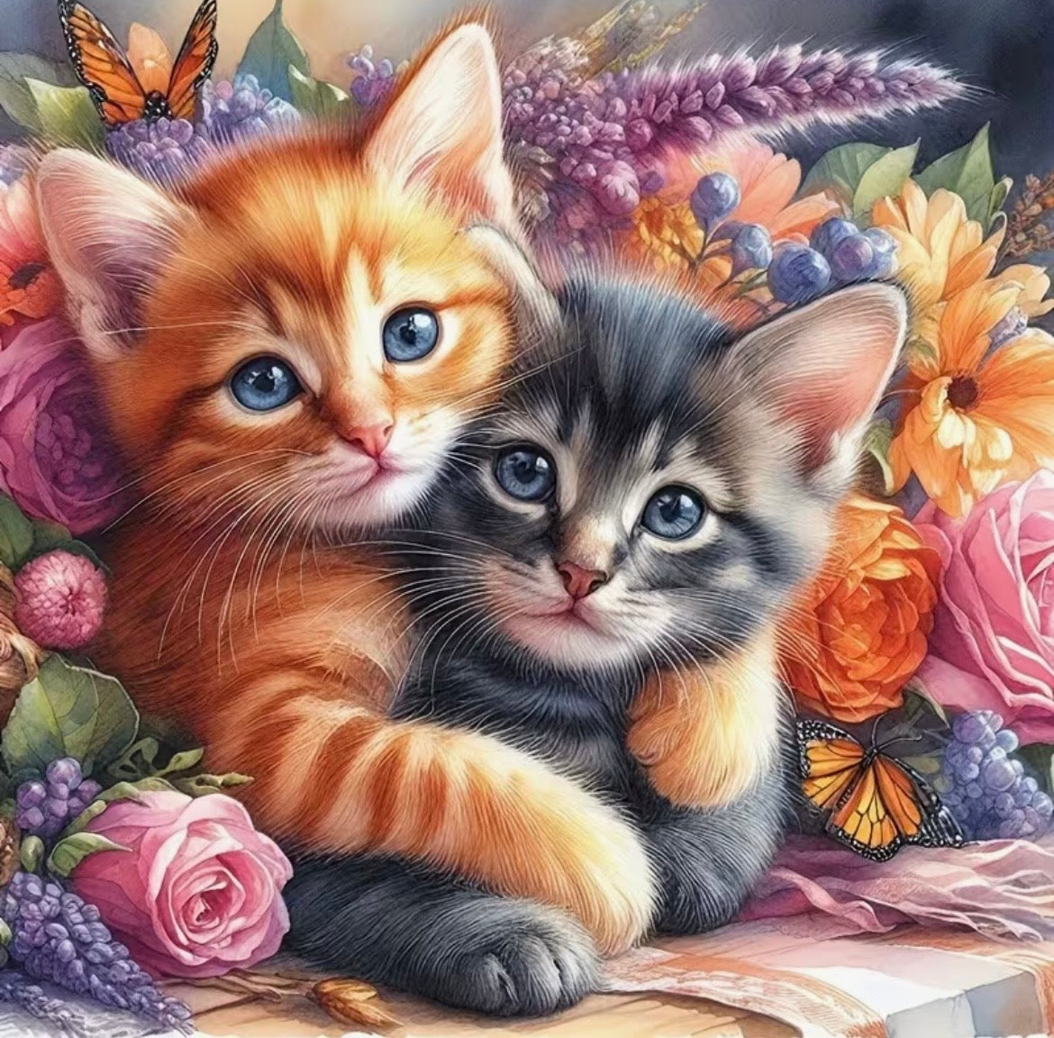 30x30cm Adorable Kittens Diamond Art Painting Kit