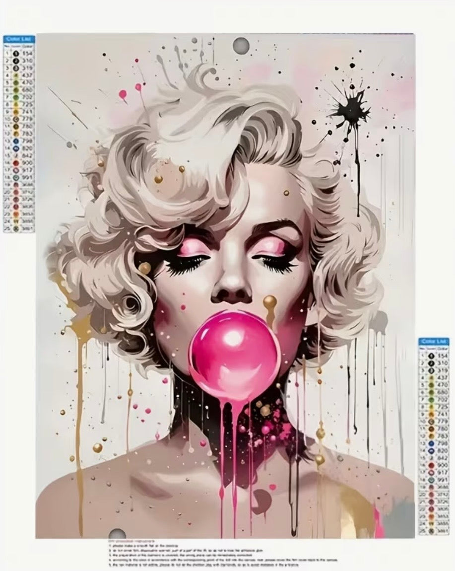 30x40cm Marilyn Monroe Portrait Diamond Art Painting Kit