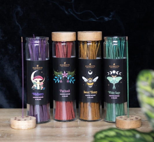 Dark Forest Incense Sticks with Wooden Holder Gift Set