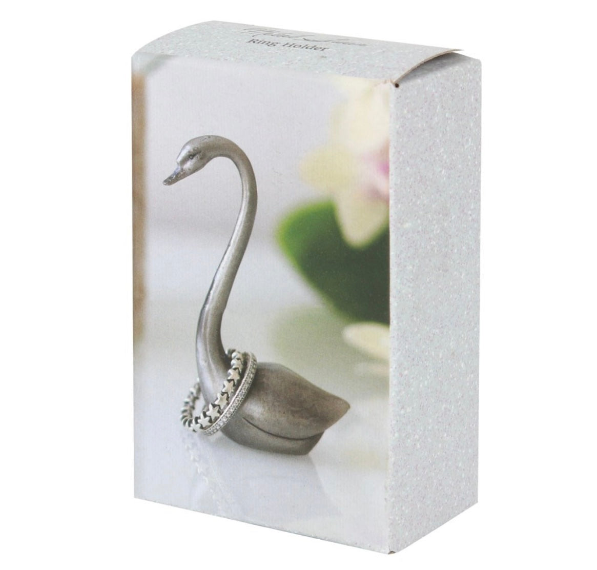 Metal Swan Delightful Ring Holder