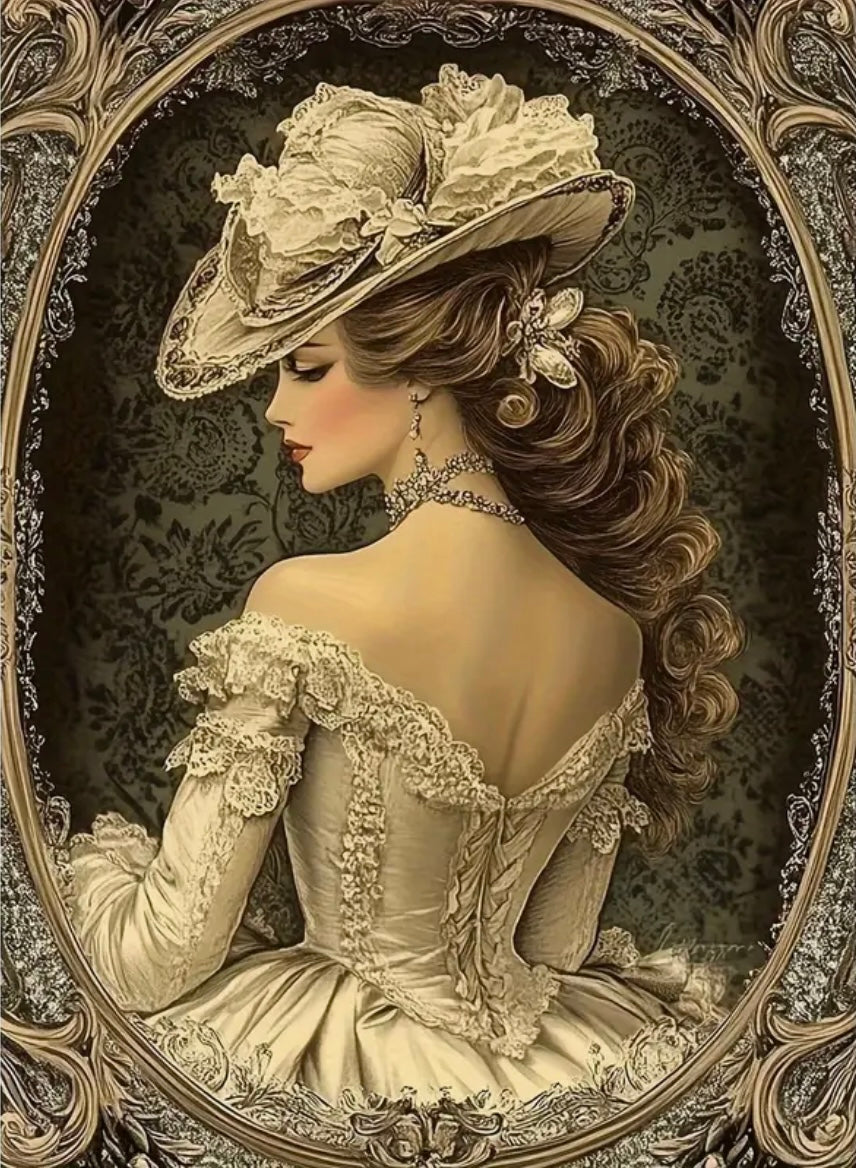 30x40cm Vintage Portrait Diamond Art Kit