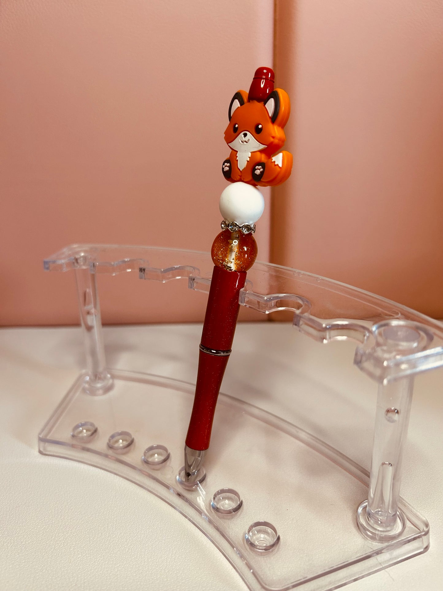 Handmade Fox Beaded Pen