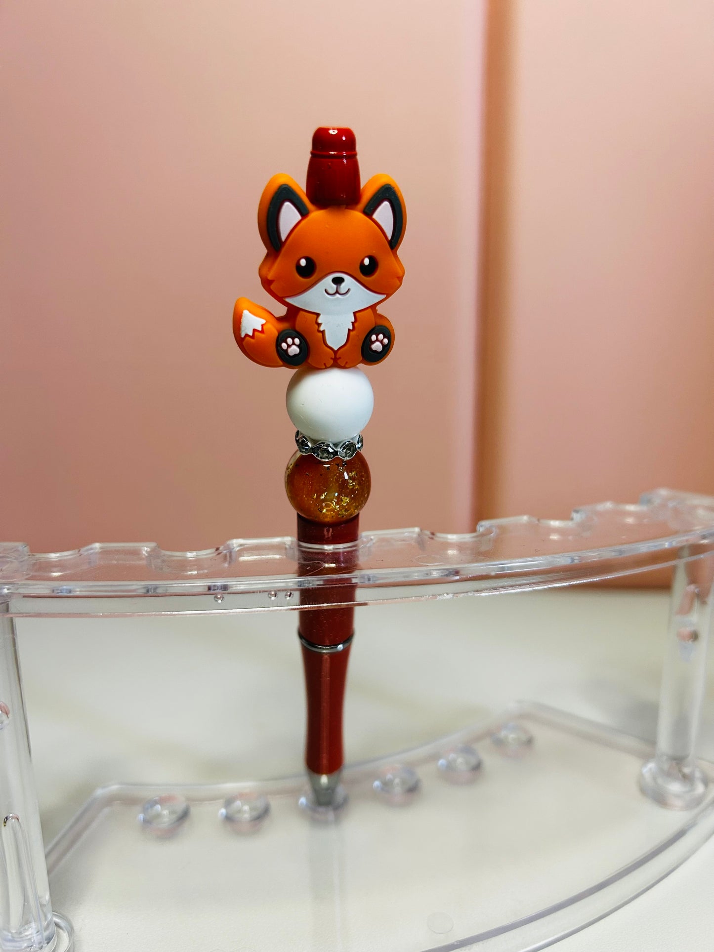 Handmade Fox Beaded Pen